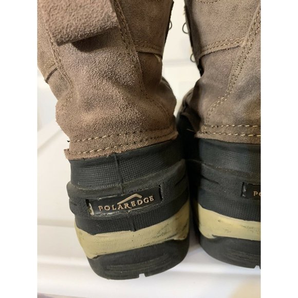 POLAR EDGE‎ Warm Thermolite Winter Men’s Sz 13 suede Snow Boots Beige Shoes - Picture 8 of 8